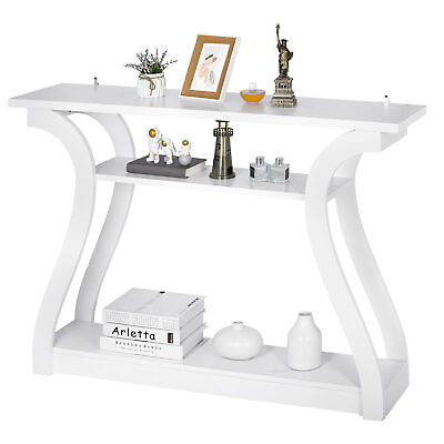 #ad Console Table Entryway Hallway Storage Display Table Modern Design White $71.58