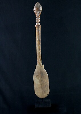 #ad Art African Collection Rare Antique Paddle Atié Atyé Akié On Base 67 CMS $680.92