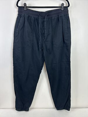 #ad Gap Joggers Women’s Large Black Tapered Loose Relaxed Drawstring Comfy Pants $9.99