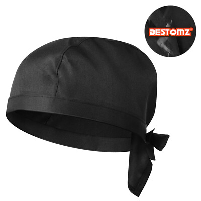 #ad Chef Hat Waiter Uniform Bakery BBQ Grill Hat Restaurant Cook Work Hat Black $7.99