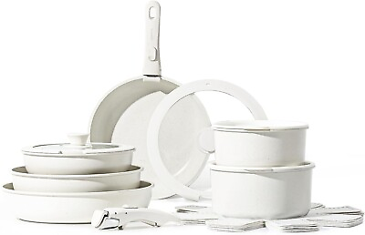#ad Carote 17 Pcs Pots and Pans Set Nonstick Cookware Sets Detachable Handle $58.99