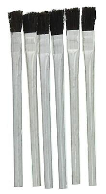 #ad 6 piece 6quot; Metal Craft Hobby Glue Acid Brush Set Small Bristle Parts Cleaning $7.84