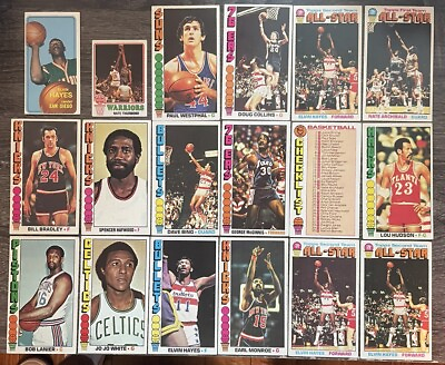 #ad Lot Of 18 Vintage Topps Basketball Cards Hall Of Fame 1970 1973 1976 $59.99