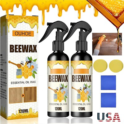 #ad 2Pcs Beeswax Spray Beeswax Spray Cleaner Natural Micro Molecularized Beeswax USA $9.36