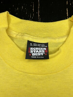 #ad Vintage Screen Stars Best Shirt Blank Yellow Single Stitch $12.00