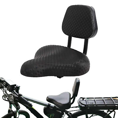 #ad Universal Bicycle Seat Large Comfort Wide Saddle Seat With Back Rest Cushion HOT $66.65