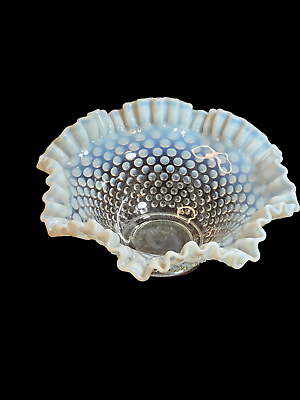 #ad Bowl Hobnail Clear to Weight 9 quot; wide 4 quot; high gorges 1930s 40s $39.99
