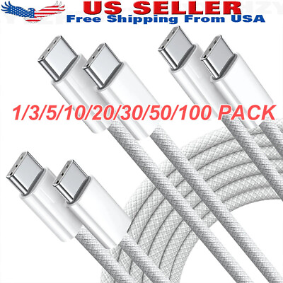 #ad For iPhone 15 Pro Max USB C to USB C Cable Fast Charger lot Type C Charging Cord $235.88