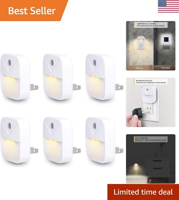 #ad Automatic LED Night Light Warm White Energy Efficient Compact 6 Pack $17.09