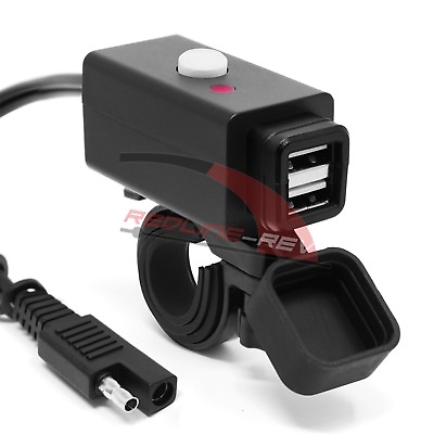 #ad Waterproof Motorcycle 12V SAE to Dual USB Charger Cable Adapter iPhone Samsung $8.99