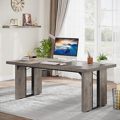 #ad 71quot; Industrial Executive Office Desk Large Computer Desk Study Writing Table $201.46
