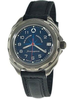 #ad New Mechanical Men#x27;s Wristwatch Vostok Komandirskie Blue dial 216942 WR 20 m $73.00