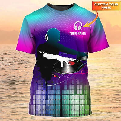 #ad DJ Men Personalized 3D Shirts DJ Custom Tshirt DJ Gift For Him 1048 $30.99