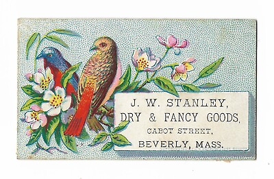 #ad BeverlyMass.J.W.Stanley Dry amp; Fancy GoodsCabot Street Trade Victorian Card $7.99