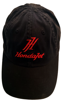 #ad Honda Jet Aircraft Strapback Cap Black Red Embroidered Logo American Needle $18.00