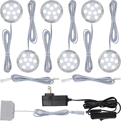 #ad Curio Cabinet Light Kit Small round LED Puck for Ambient Lighting 120V $49.99