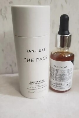 #ad Tan Luxe The Face Illuminating Self Tan Drops Medium Dark 30 ml NIB $21.88