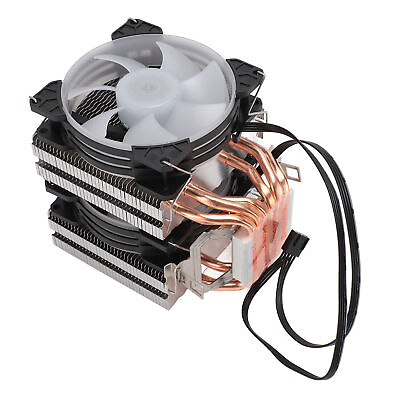 #ad CPU Air Cooler Dual Tower 4pin 90mm 6 Heat Pipes CPU Cooler Computer CPU $29.43