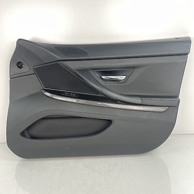 #ad 2014 2019 OEM BMW F06 Front Right Passenger Door Panel Leather Black Carbon OEM $259.95