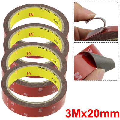 #ad 10Ft Strong Permanent Double Sided Adhesive Glue Tape Super Sticky For Car 10pcs $11.99