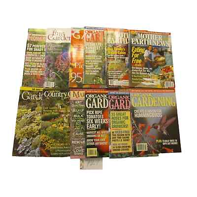 #ad Gardening Magazine lot 12 issues 1990#x27;s Organic Gardening Design Harvest Cook $28.99