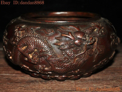 #ad Ancient China chinese bronze temple animal Dragon statue Incense Burner censer $245.00
