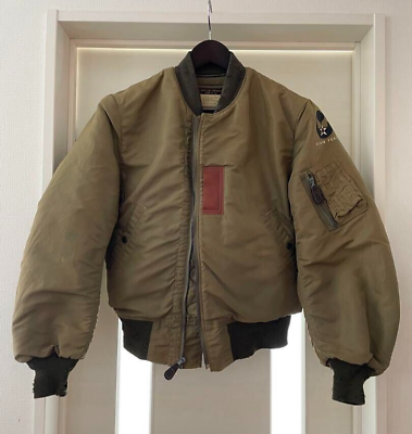 #ad BUZZ RICKSON#x27;S flight jacket B 15b size 40 khaki zipper difficulty JUNK sale $265.00