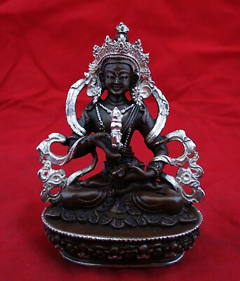 #ad Tibetan Buddhism Lord Vajrasattva Silver Oxide Copper Statue Figure Nepal free $80.00
