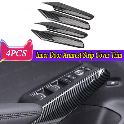 #ad 4pcs Carbon Fiber ABS Style Interior Door Armrest Trim For Honda Civic 2022 2024 $41.59