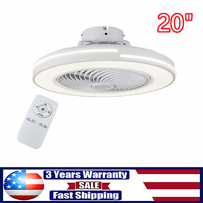 #ad 20quot; Modern Ceiling Fan with LED Light Chandelier Flush Mount Lamp Remote Control $51.30