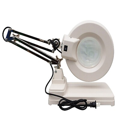 #ad 20x Benchtop Magnifier Lamp LED Light White Lens Reading Repairing Tool 110V 22W $79.90