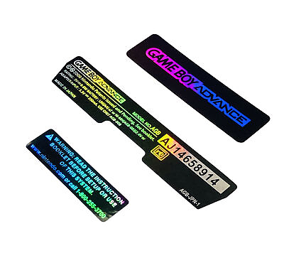#ad Game Boy Advance Holographic Sticker Labels Set Of 3 $10.92