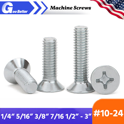 #ad #ad #10 24 Stainless Steel Phillips Flat Head Countersunk Machine Screws A2 DIN 965 $8.09