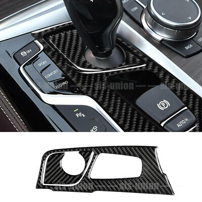 #ad For BMW 5 Series G30 Real Carbon Fiber Gear Shift Box Panel Cover Trim 2018 2021 $16.14