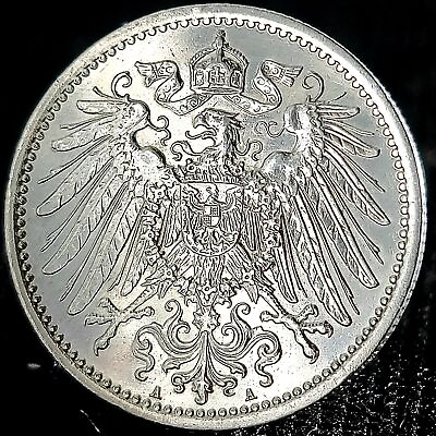 #ad Deutsches Reich *Beautiful* Genuine 90% Silver Coin .900 German Empire 1 Mark $15.99