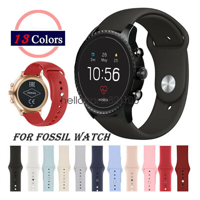 #ad 20mm 22mm Soft Silicone Sport Watch Band Strap For Fossil Quartz amp; Smart Watch $5.99