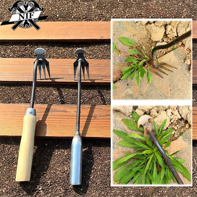 #ad Hand Weeder Weeding Weed Removal Root Remover Puller Tool Fork Garden Lawn Tools $8.99
