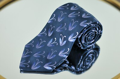 #ad Ike Behar Men#x27;s Tie Blue amp; Purple Floral Woven Silk Necktie 58 x 3.5 in. $49.99