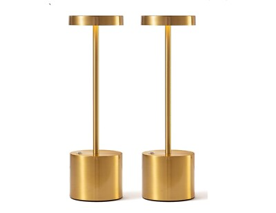#ad #ad Modern Cordless Small Table Lamps Set of 2 Portable LED Desk Lamp Gold $35.00
