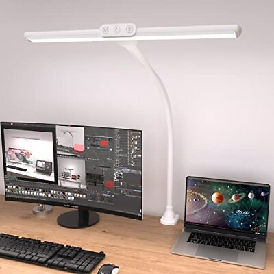 #ad LED Desk Lamp with Clamp Tall Desk Light with Gooseneck Office Lighting for... $41.13