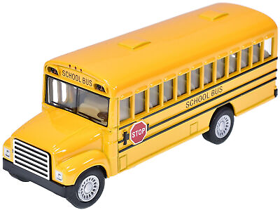 #ad KINSFUN PULL BACK SCHOOL BUS TY1664 TOY BUS DETAILED DIECAST METAL RETRO GBP 7.75