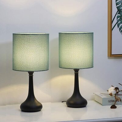 #ad Modern Table Lamps Set of 2 Bedside Desk Lamps for Bedroom Living Room Office $35.99