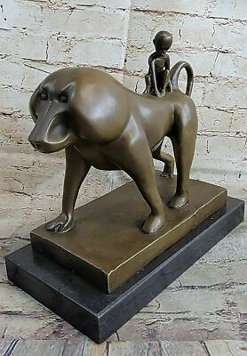 #ad European Bronze Finery Mother Monkey with Baby Monkey on Back Hot Cast Sculpture $199.50