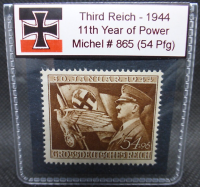 #ad #ad Nazi Germany WW2 1944 Stamp 11th Year of Power Third Reich Reichspfennig Rare $11.88