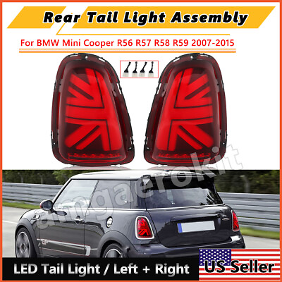 #ad Pair Red LED Tail Lights For 2007 15 BMW Mini R56 R57 R58 R59 Cooper UNION Style $170.99
