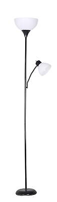 #ad #ad 72#x27;#x27; Combo Floor Lamp Reading Lamp Black PlasticFor Home and Office Use $14.14