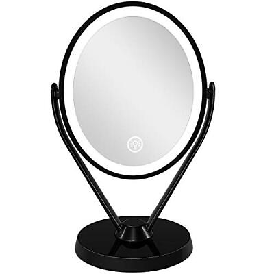 #ad Double Sided 1x 7x Magnification LED Makeup Mirror with Lights Lighted $34.99