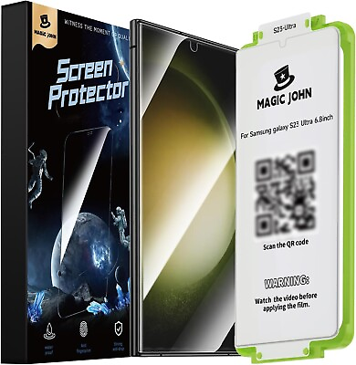 #ad MAGIC JOHN 2 Pack for Samsung Galaxy S23 Ultra Screen Protector Ceramic Film ... $24.39