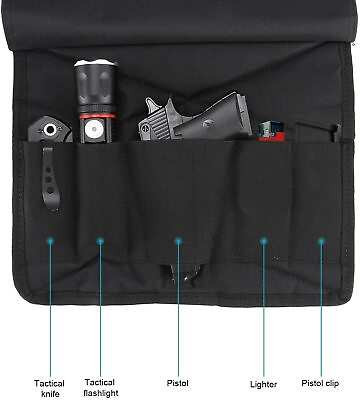 #ad Tactical Under Car Seat Holster Pouch Concealed Carry Pistol Holsters Adjustable $19.57