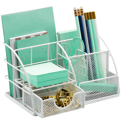#ad Office Desk Organizer for Supplies amp; Accessories Mesh Desktop Organization $37.49